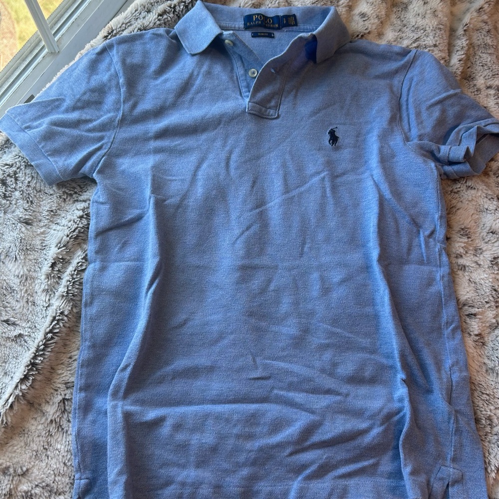 Ralph Lauren Men's Light Blue Polo Shirt